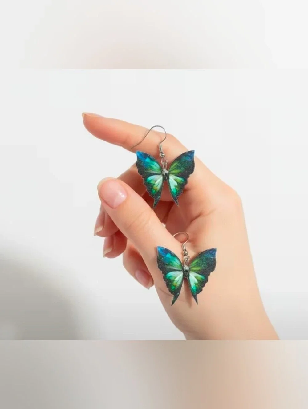$8 Each Or Bundle 5/$20 Green Blue Butterfly Dangle Earrings